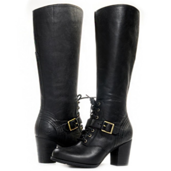 Timberland Shoes - Timberland Trenton Tall Black Leather Boots.